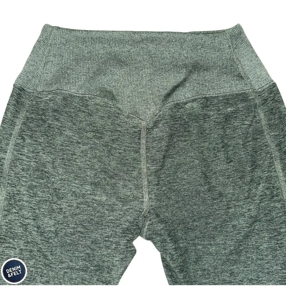 Alo‎ Yoga Seamless Leggings Green Heathered High Waist Sculpt Fit Size Small